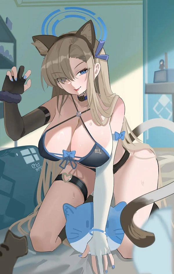 Hình ảnh gái anime mặc bikini thể hiện nét đẹp gợi cảm quyến rũ đầy thu hút