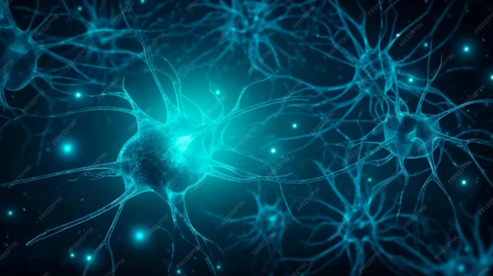 Mô hình 3D synapse nơ-ron thần kinh đang thực hiện trao đổi hóa học