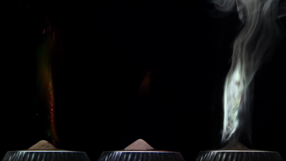 Màu ngọn lửa kim loại canxi đỏ cam ấm áp