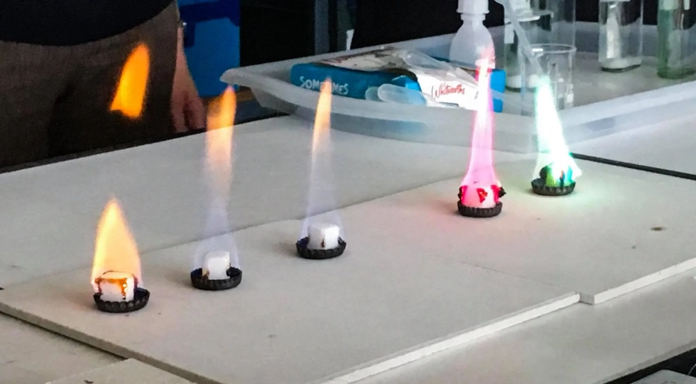 Sơ đồ màu ngọn lửa minh họa sinh động