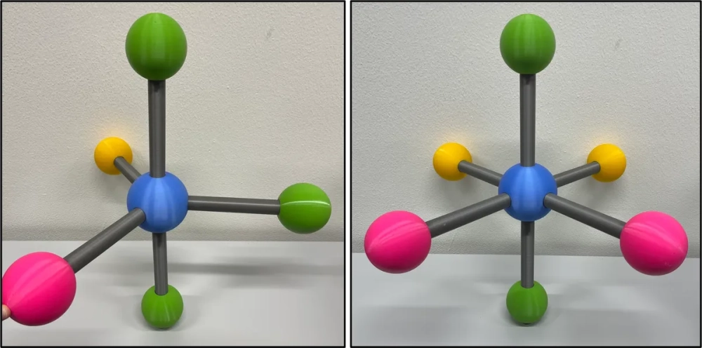 Cấu trúc mô hình phân tử VSEPR AX2 với góc liên kết 180 độ